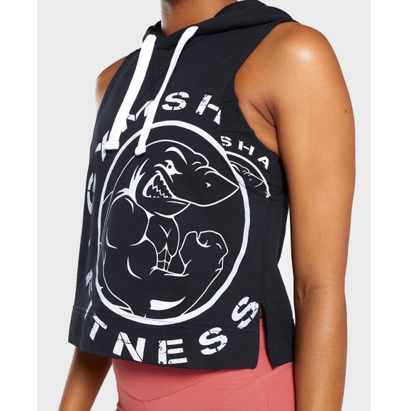 Gym Shark legacy fitness sleeveless Hoodie Sz M - Picture 1 of 10